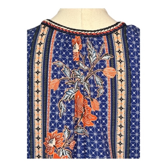 EUC Daniel Rainn women’s boho floral embroidered sleeveless top | size L - Picture 5 of 8